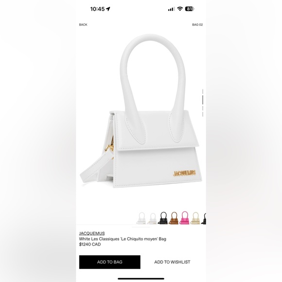 JACQUEMUS
White Les Classiques 'Le Chiquito moyen' Bag - Picture 3 of 5
